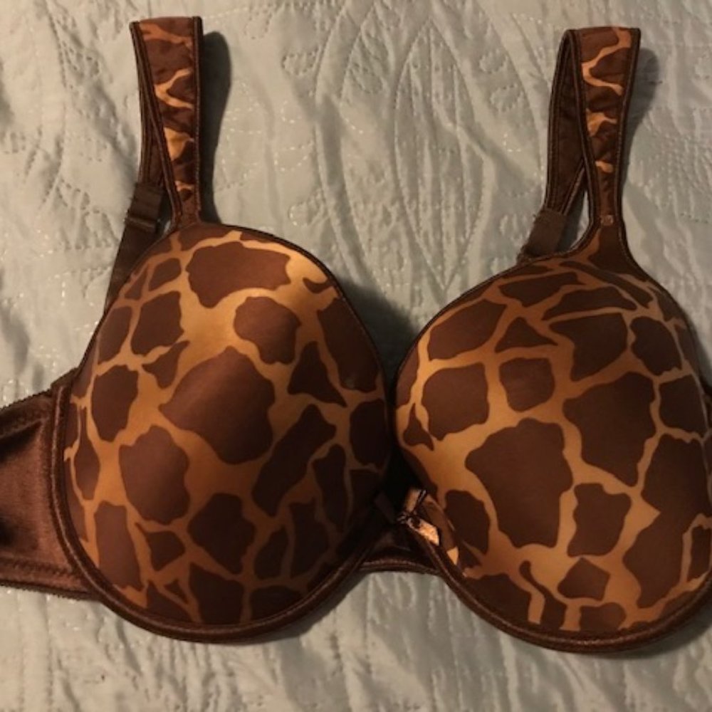 Delta Burke animal print underwire bra
